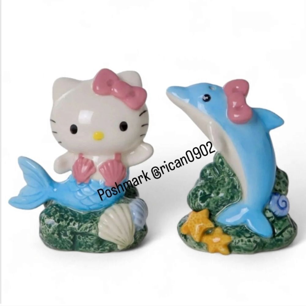 Hello Kitty Mermaid and Dolphin Salt and Pepper Shaker